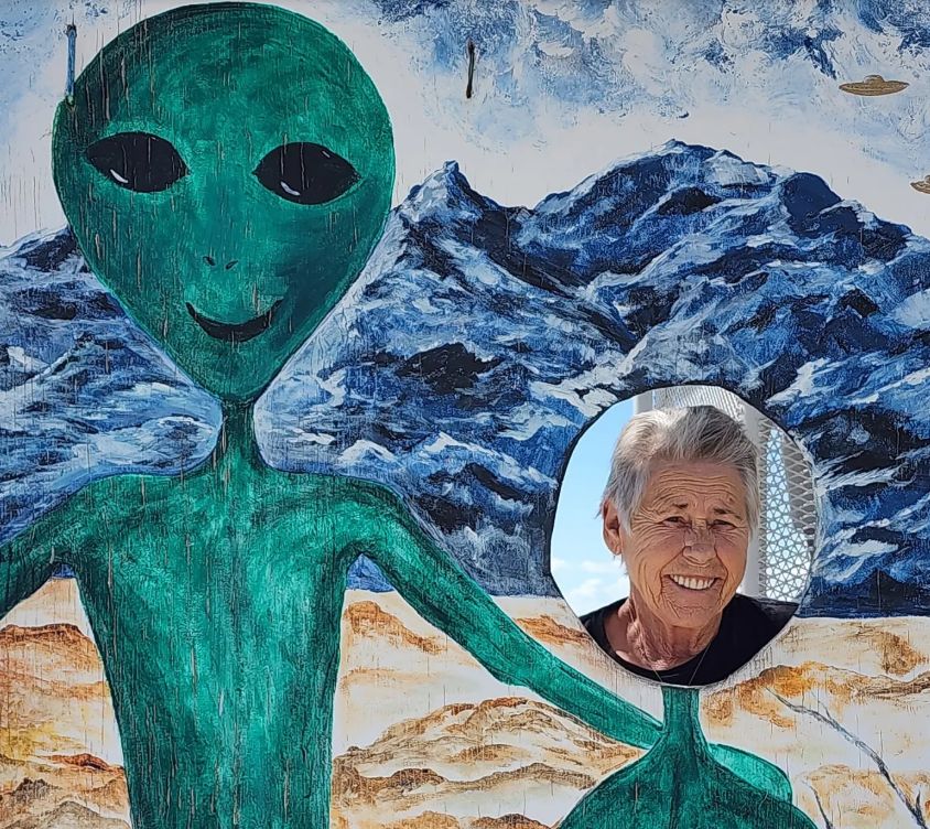 Judy Messoline and friend