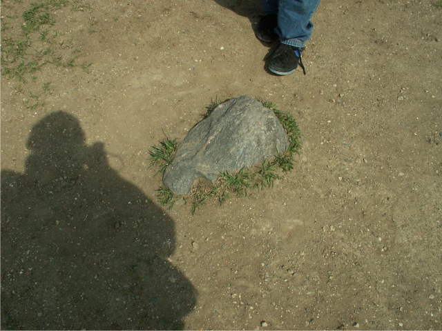 The rock at the top pf Spirit Mound